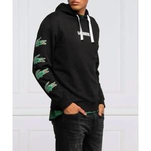 NEW LACOSTE sport crocodile hoodie in black